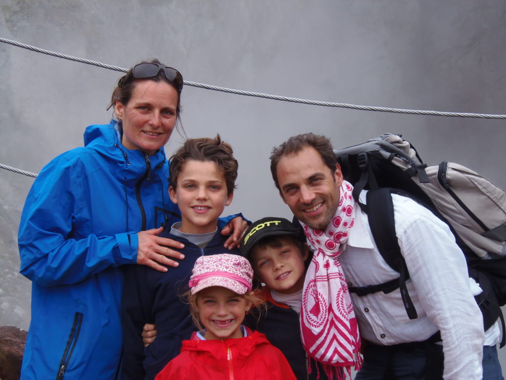 Nathalie and Nicolas, the founders and their kids